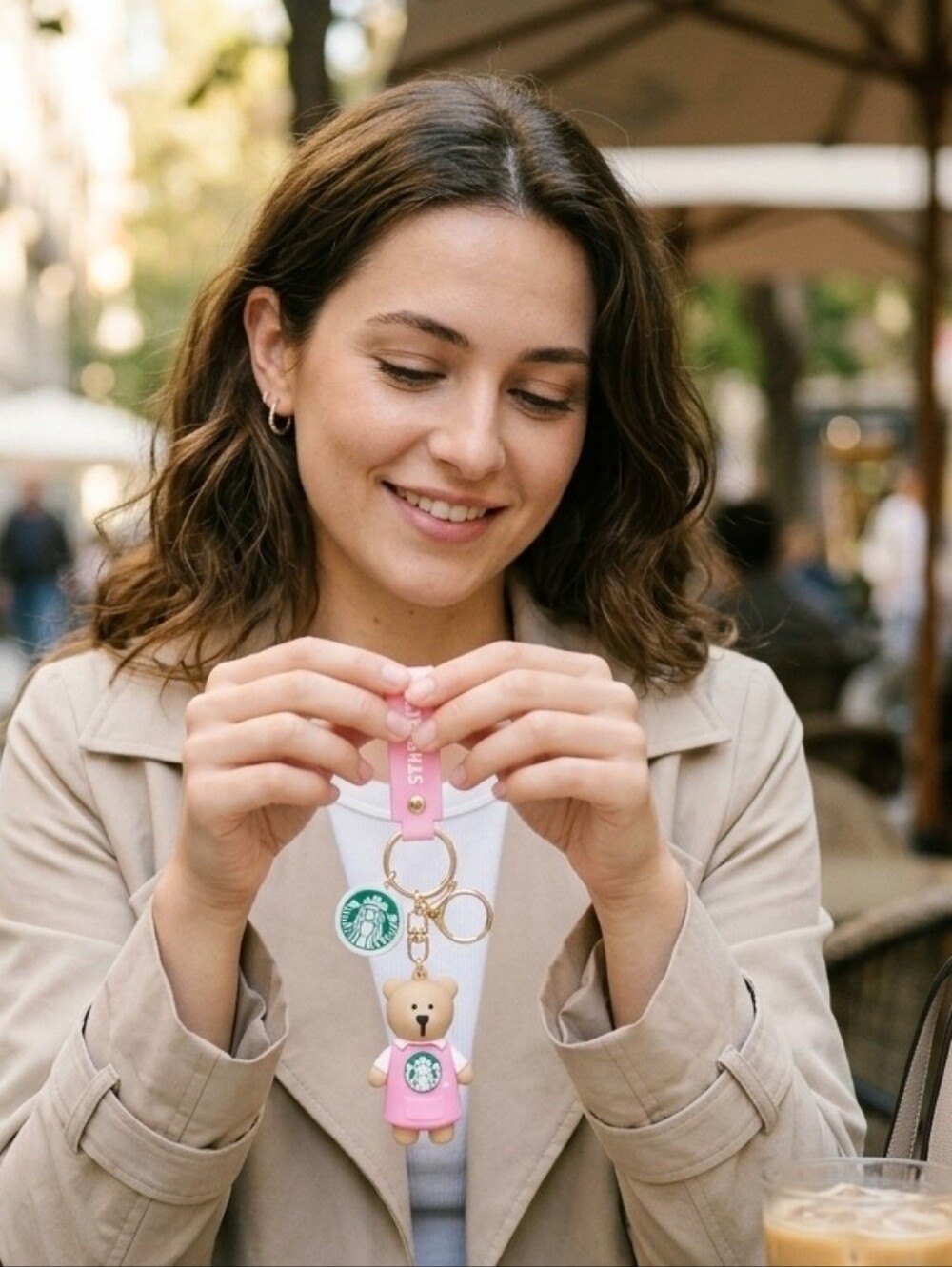 Inspired Starbucks Bag Charm- Barista Bear. NWOT